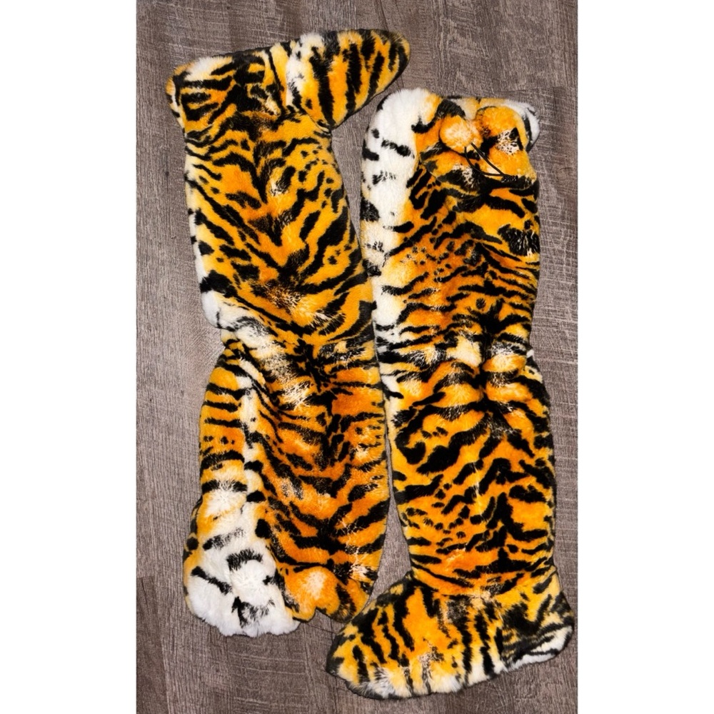 Real Rex Rabbit - Thigh High - Tiger Dyed Fur Boots - Size 8 - 72 cm shaft
